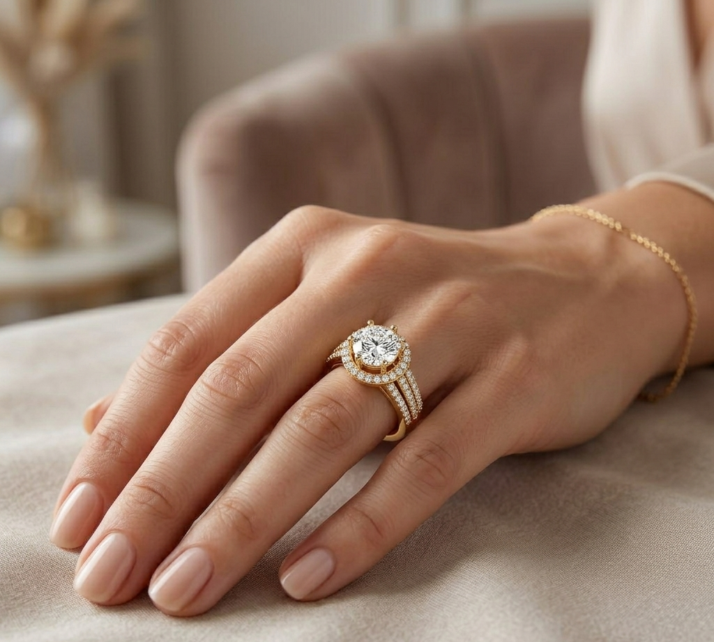 Solitare Multi Band Ring