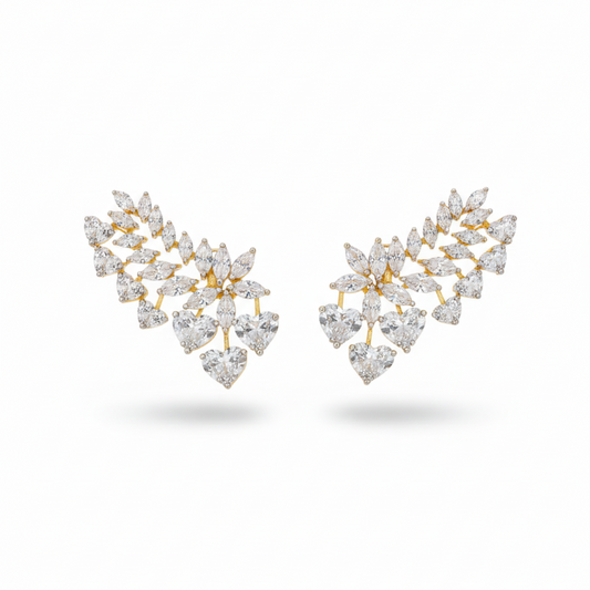 Diamond Heart Earcuff