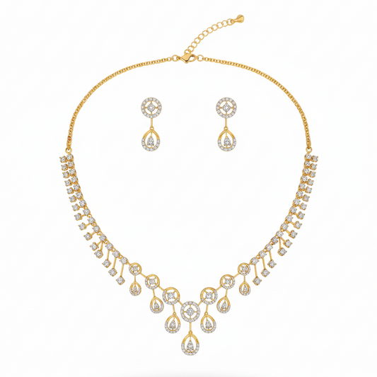 Dropping Diamond Necklace