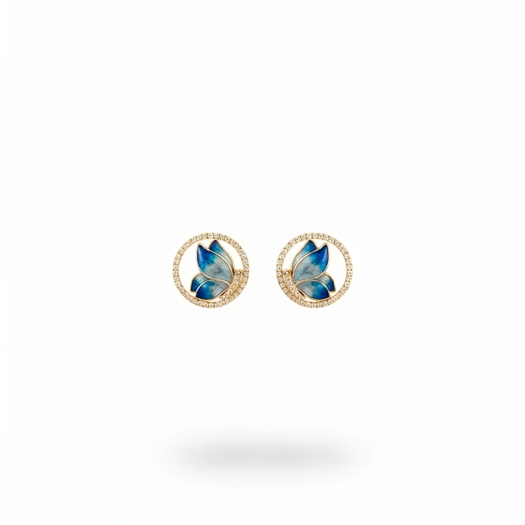 Butterfly Circle Earrings