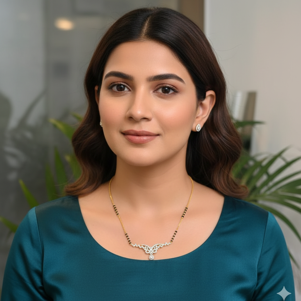 Diamond Pear Mangalsutra Set