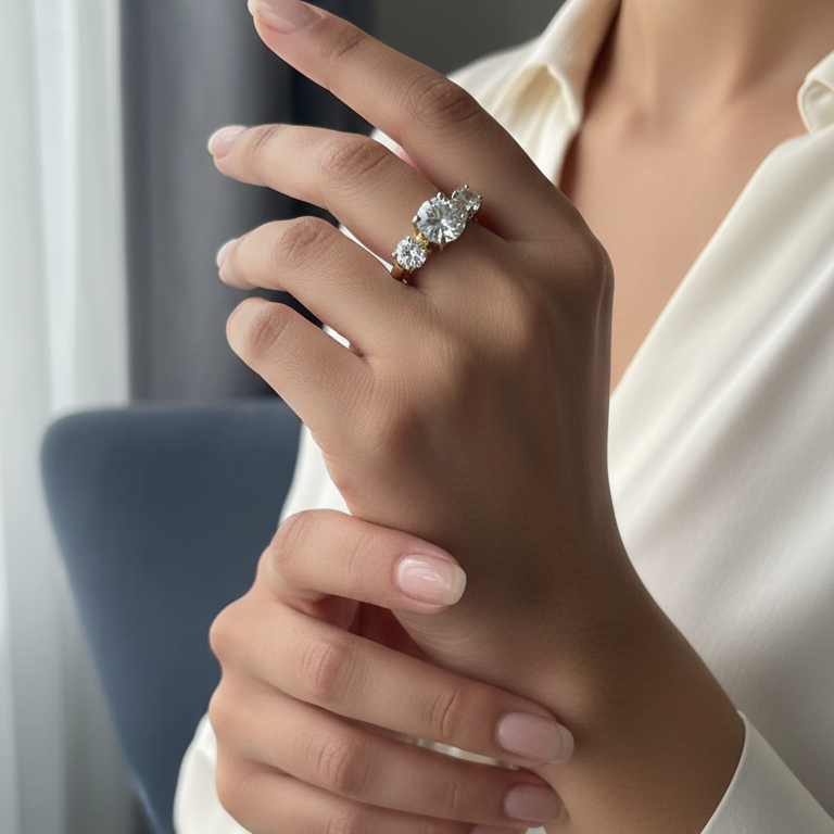 Triplet Diamond Ring