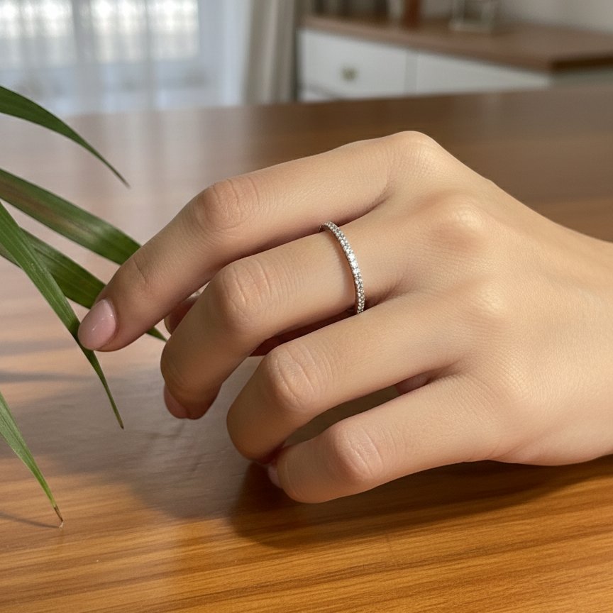 Initial Half Eternity Ring