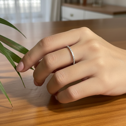 Initial Half Eternity Ring