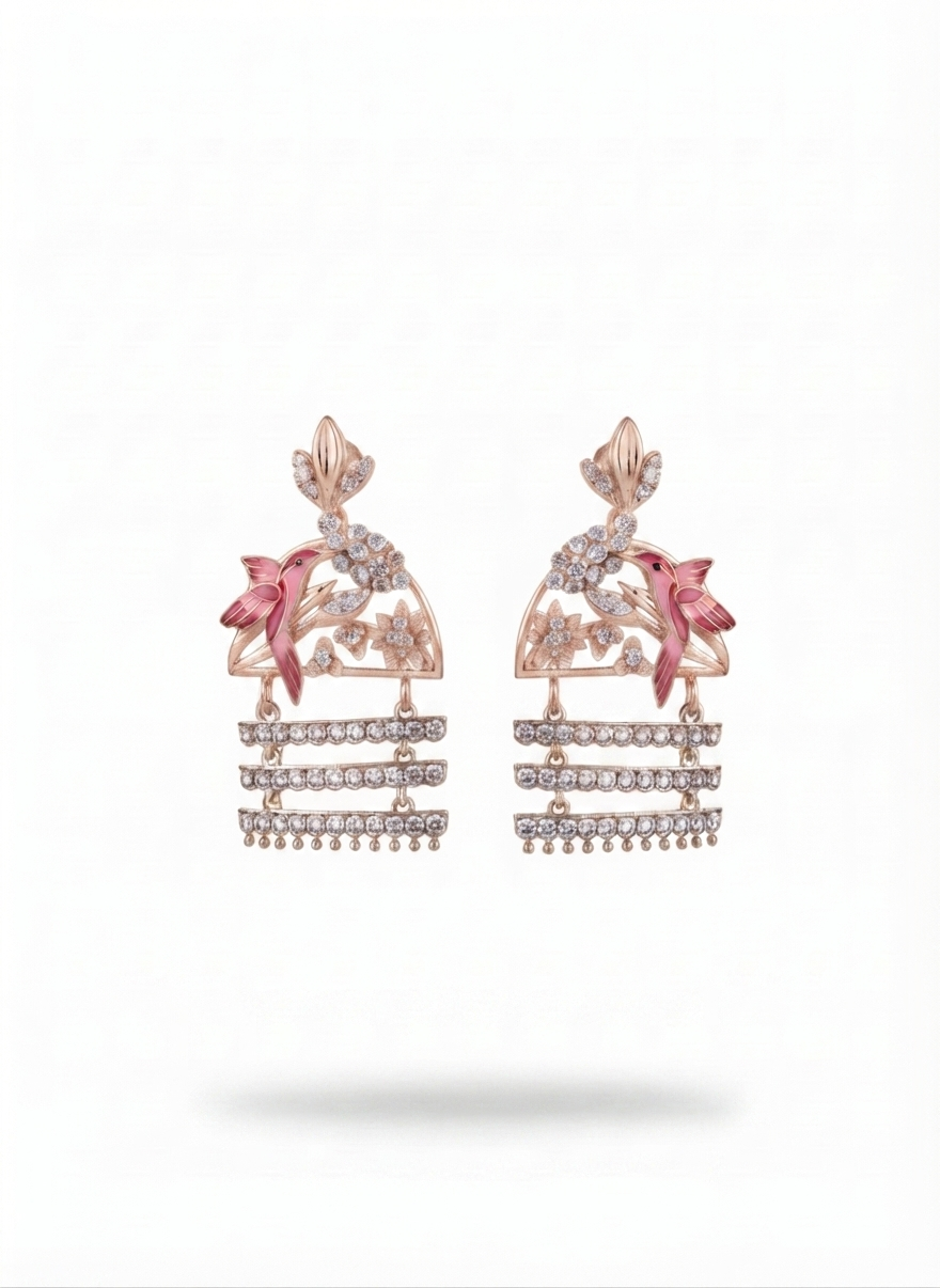 Bird Diamond Earrings
