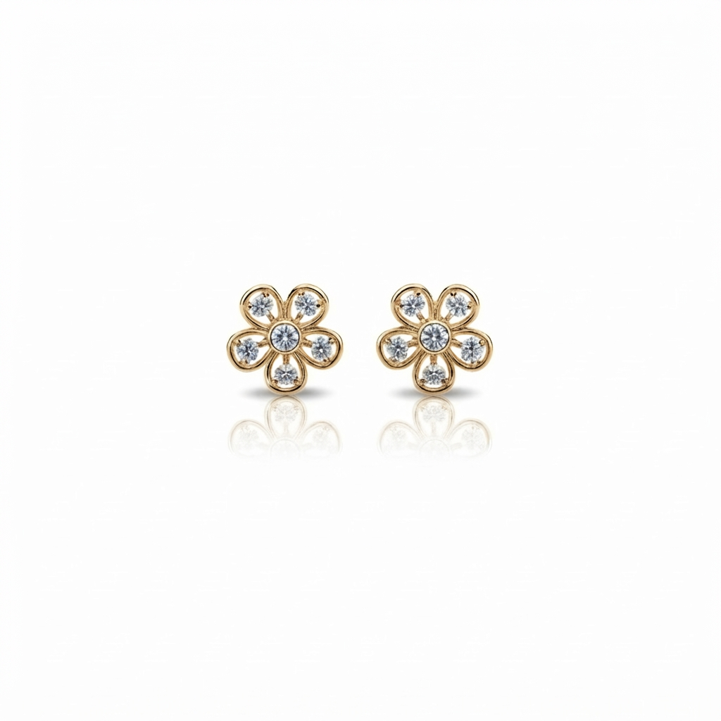 Rosette earrings