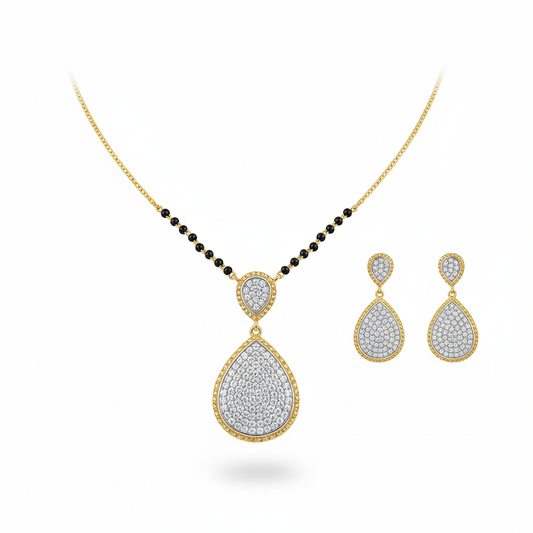 Pear Romance Mangalsutra with Earrings