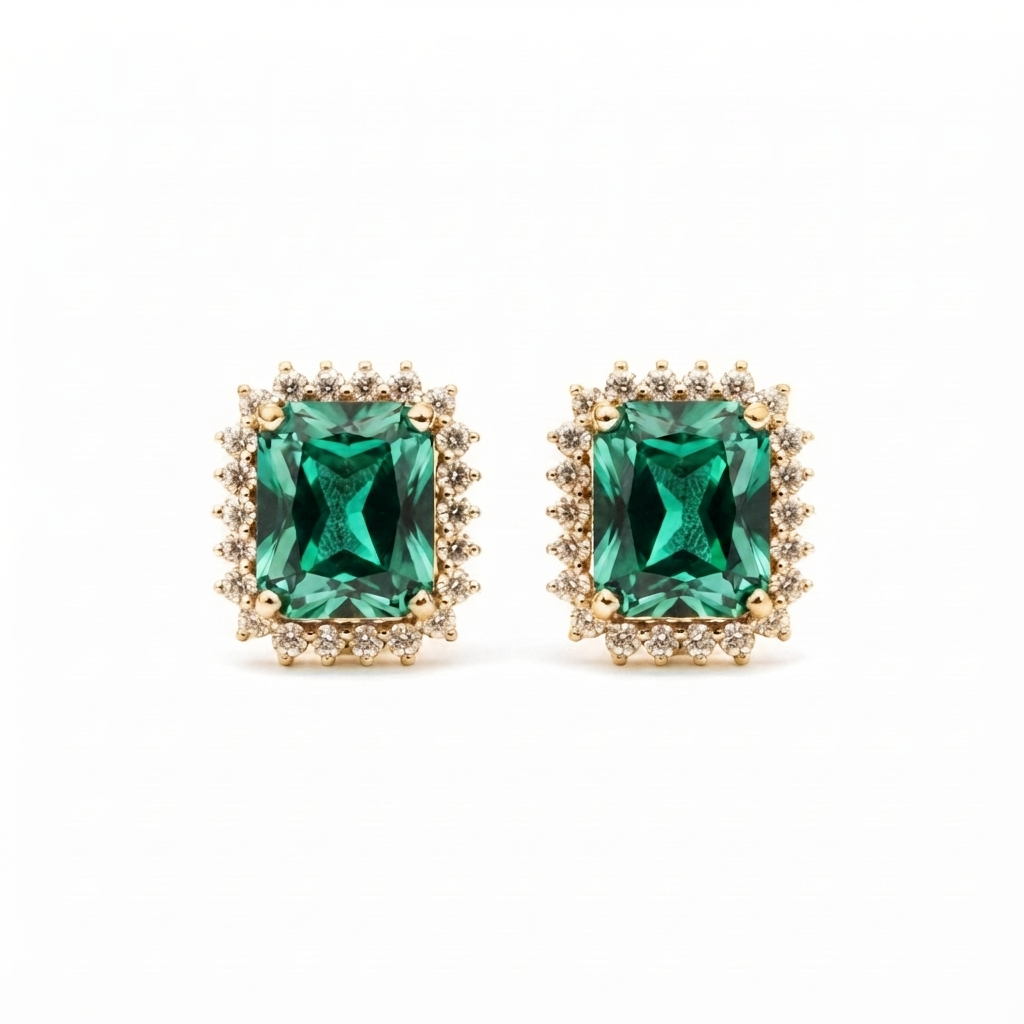 Heritage Emerald Studs