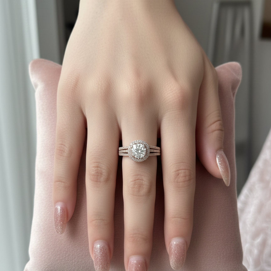 Solitare Multi Band Ring