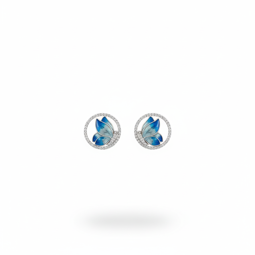 Butterfly Circle Earrings