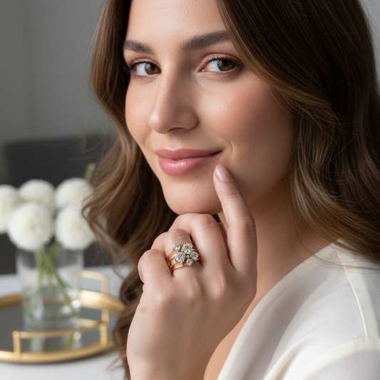 Bubble Magic Moissanite Ring