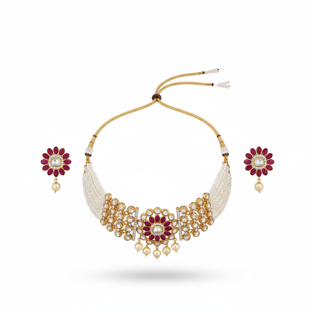 Lal Ratn Haar Choker Set