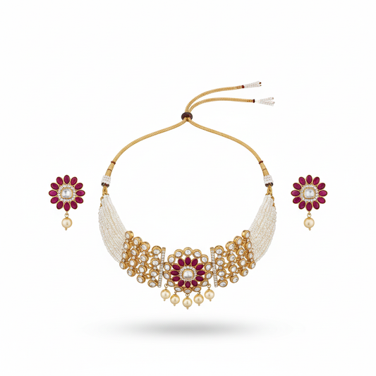 Lal Ratn Haar Choker Set