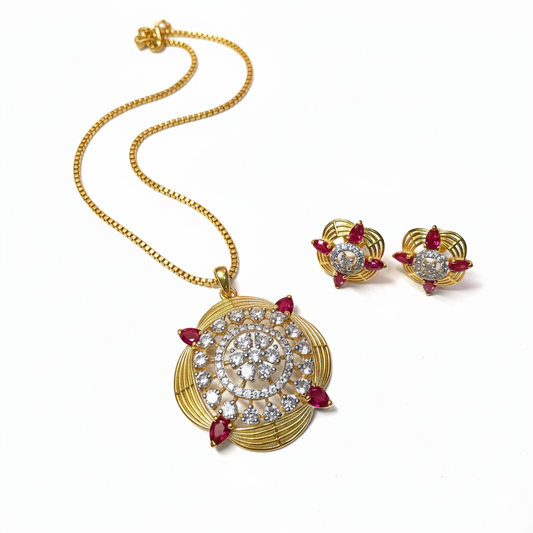 Celestial Ruby Pendant Set