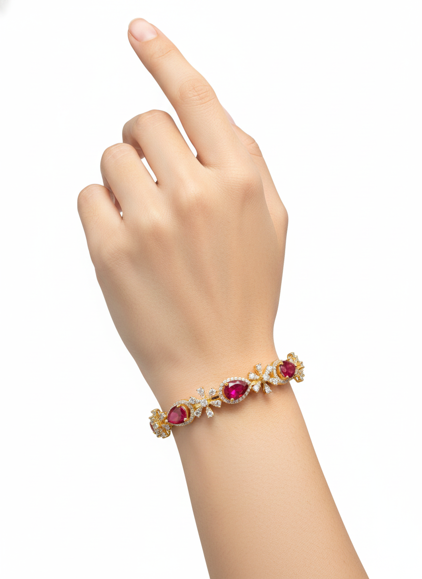 Gold Gemstone Bracelet