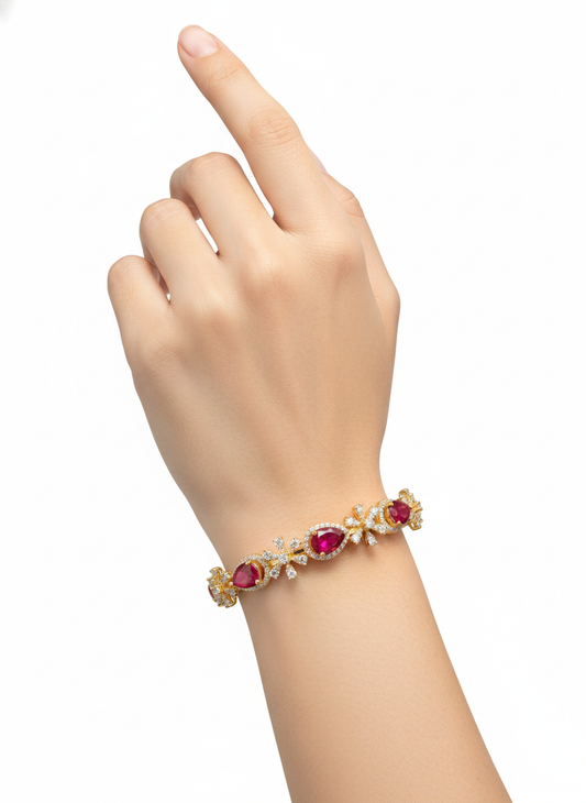 Gold Gemstone Bracelet