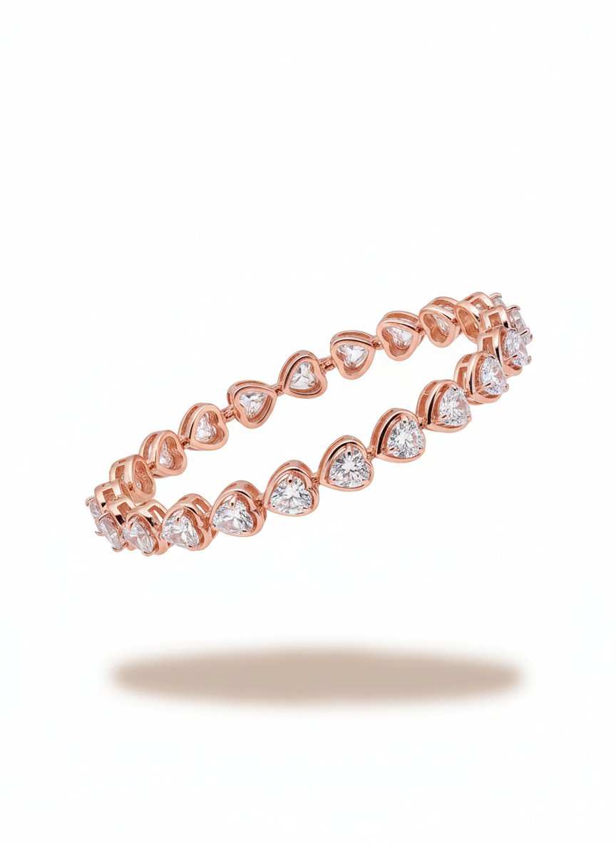 Heart Tennis Bracelet