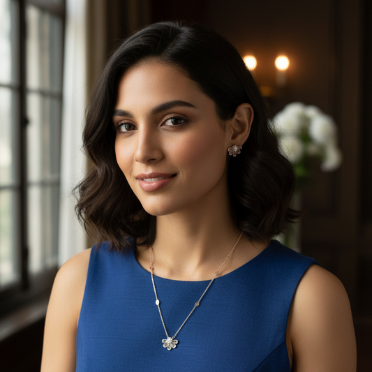 Ardh Pushp Pendant Set