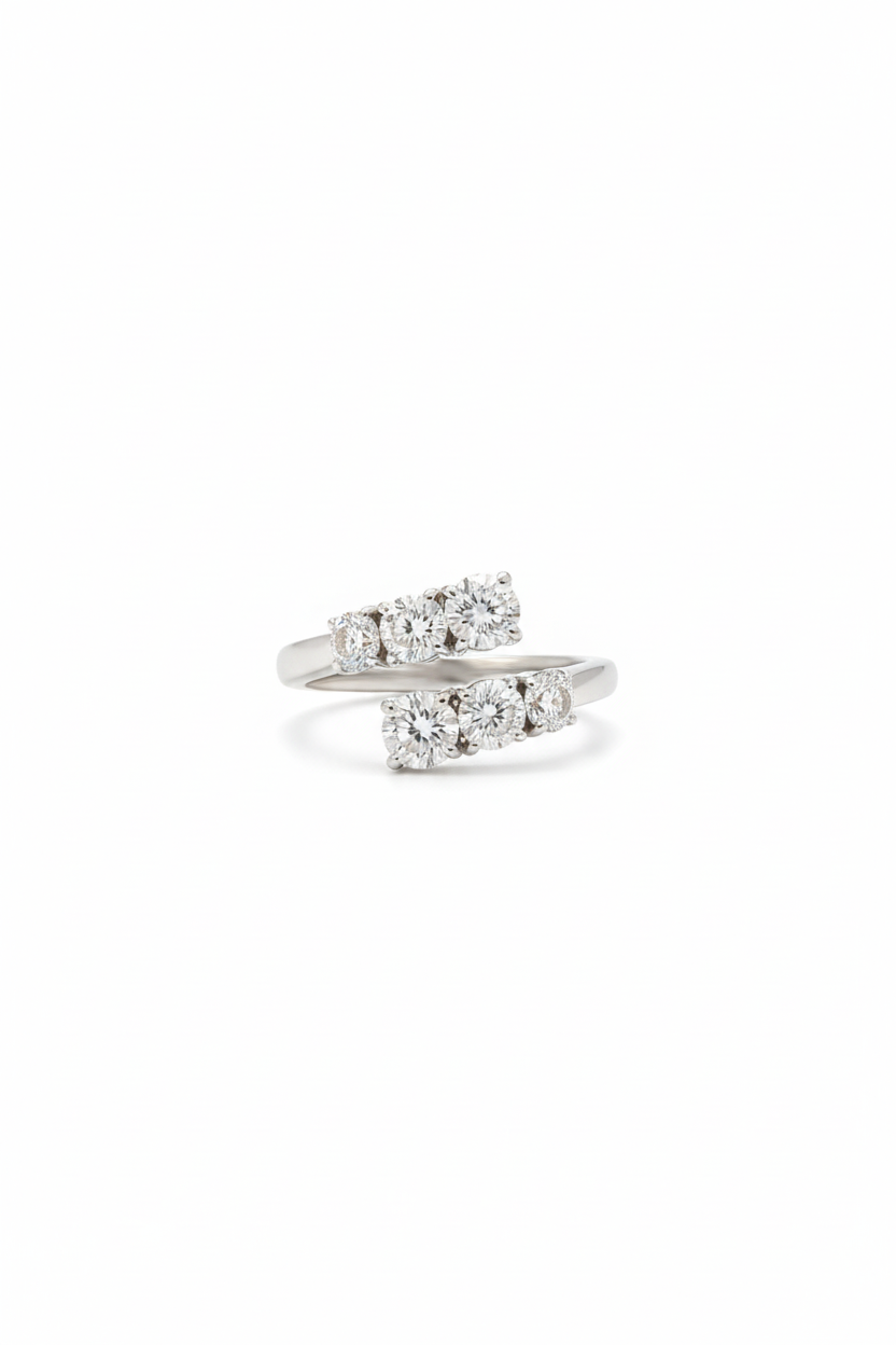 Moissanite Triplet Ring