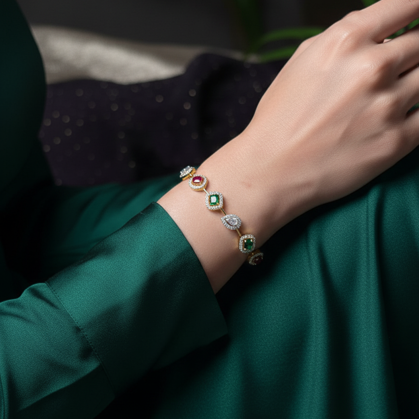 Ruby Emerald Bracelet