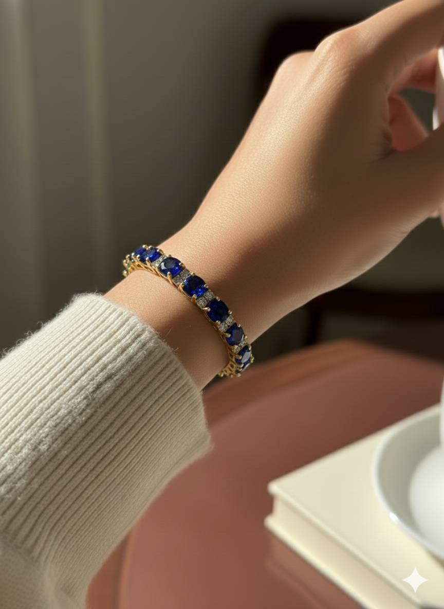 Gemstone Diamond Bangles