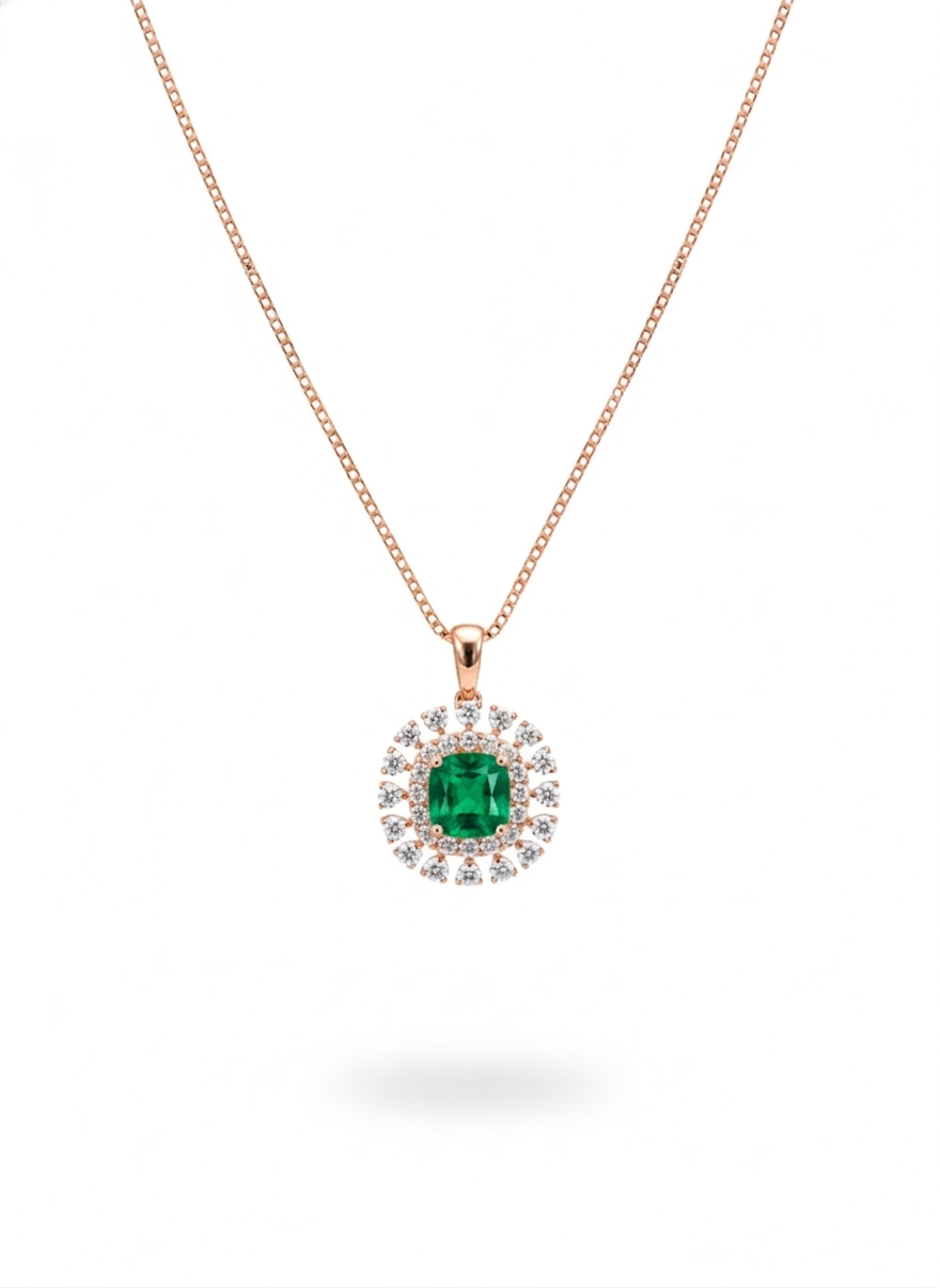 Tulip Diamond Pendant Chain
