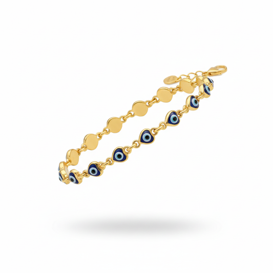 Heart Evil Eye Bracelet