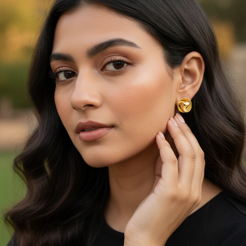 Gilded Rose Bloom Earrings