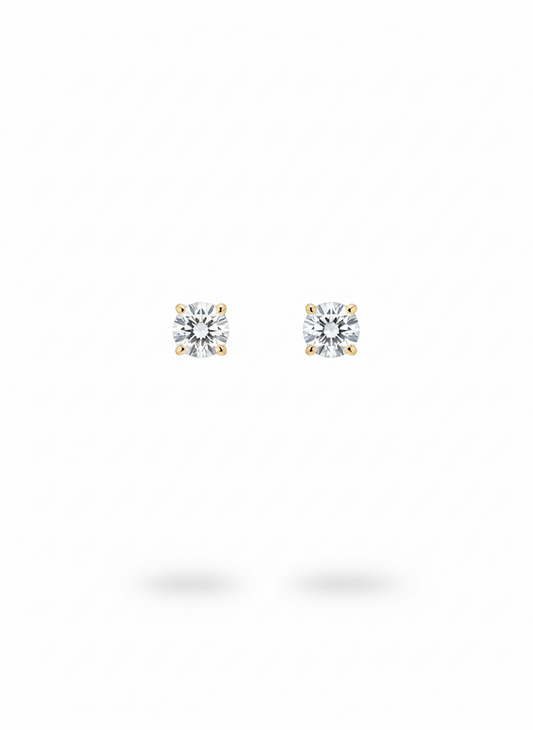Solitaire Earrings in Moissanite
