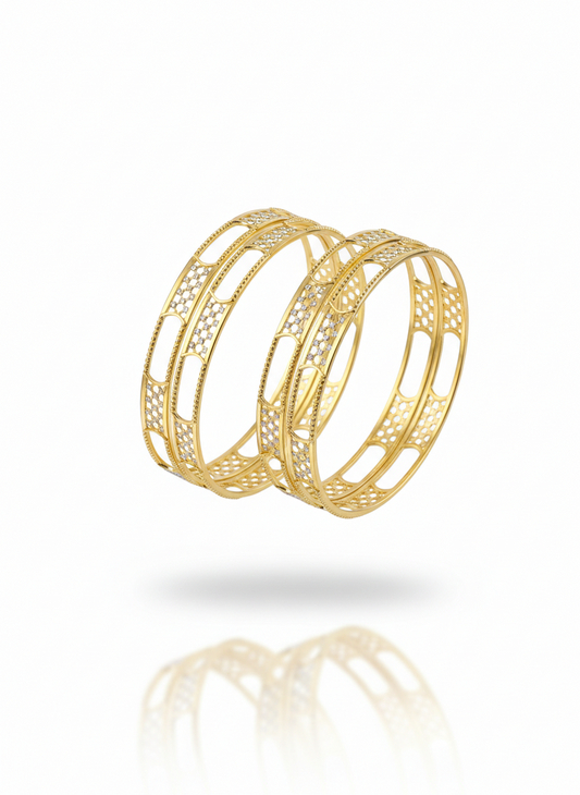 Golden Radiance Bangles Pair