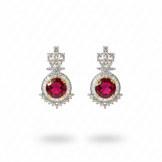 Ruby Channel Earrings