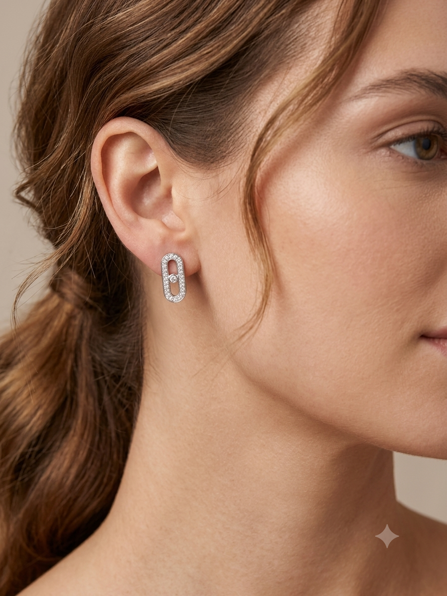 Branded mess earrings