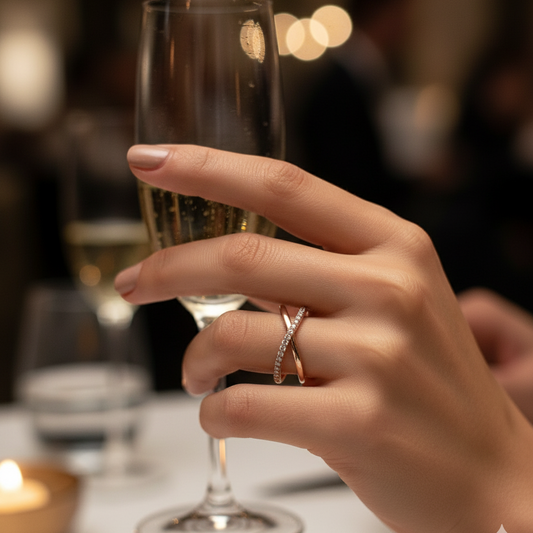 Infinity Studded Ring