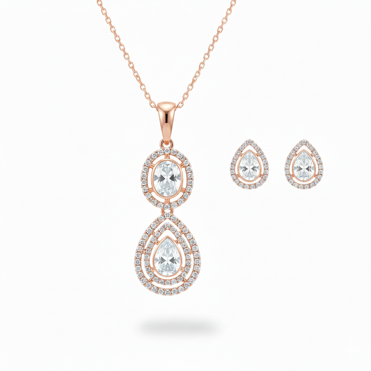 Pear Polki Necklace Set