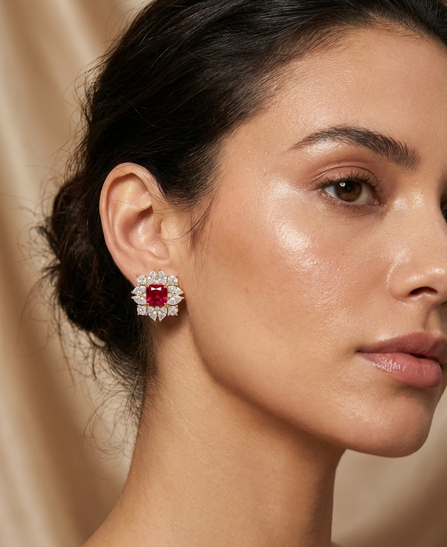 Raani Ruby Studs