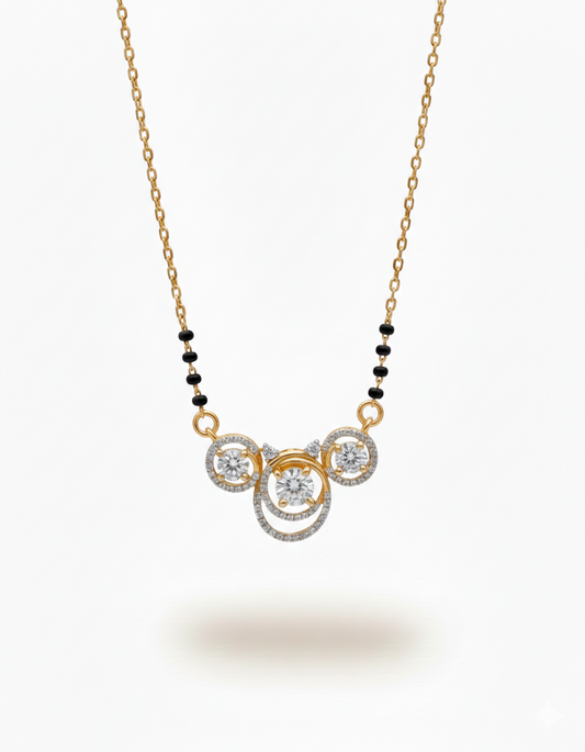 Swirl Diamond Mangalsutra