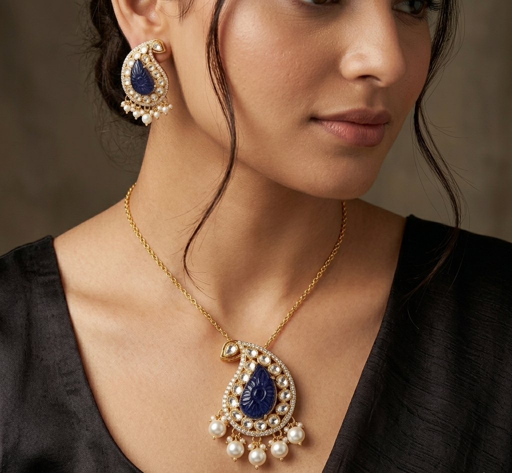 Morpankhi Pendant Set