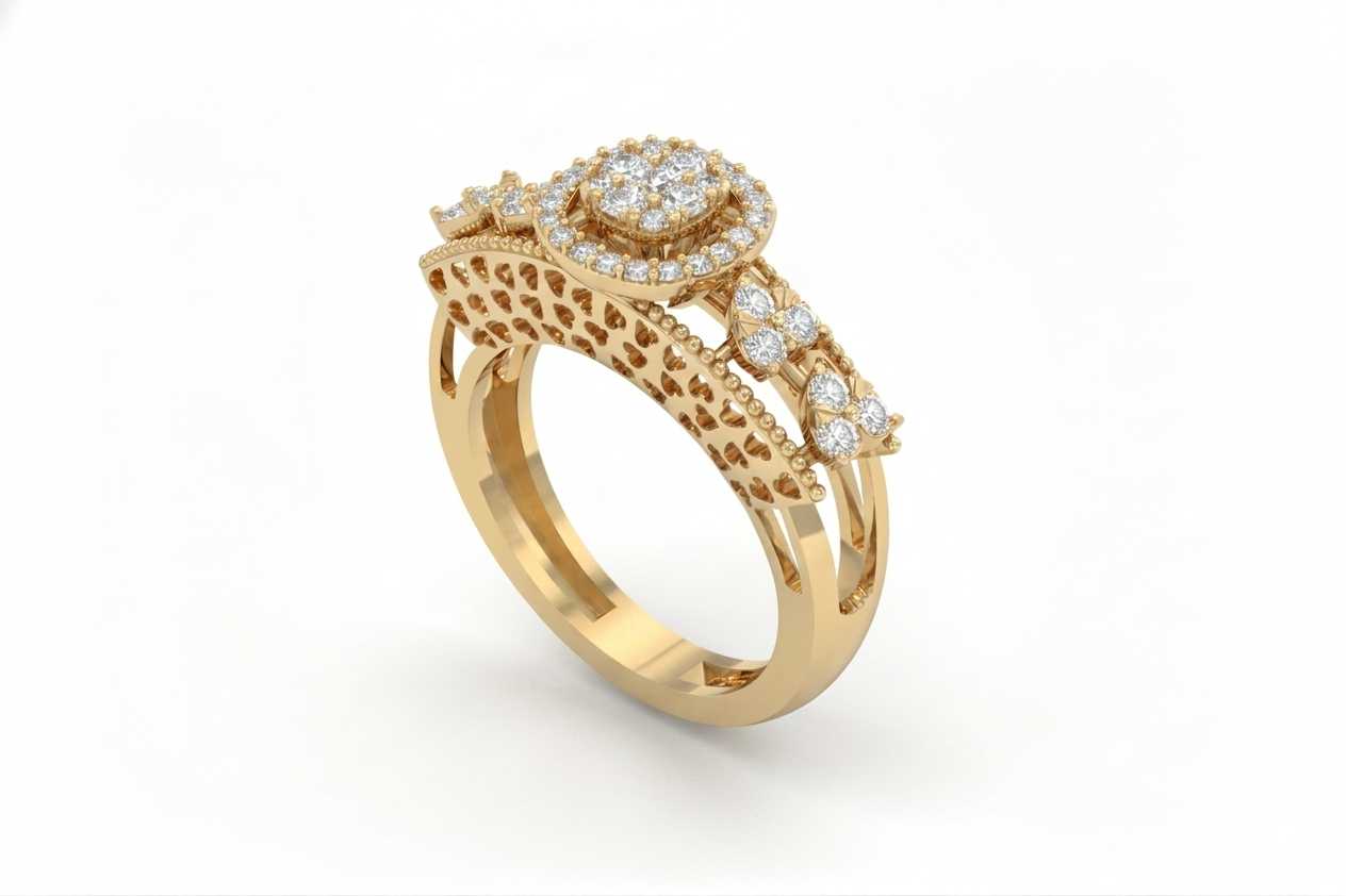Heart Cushion Engagement Ring