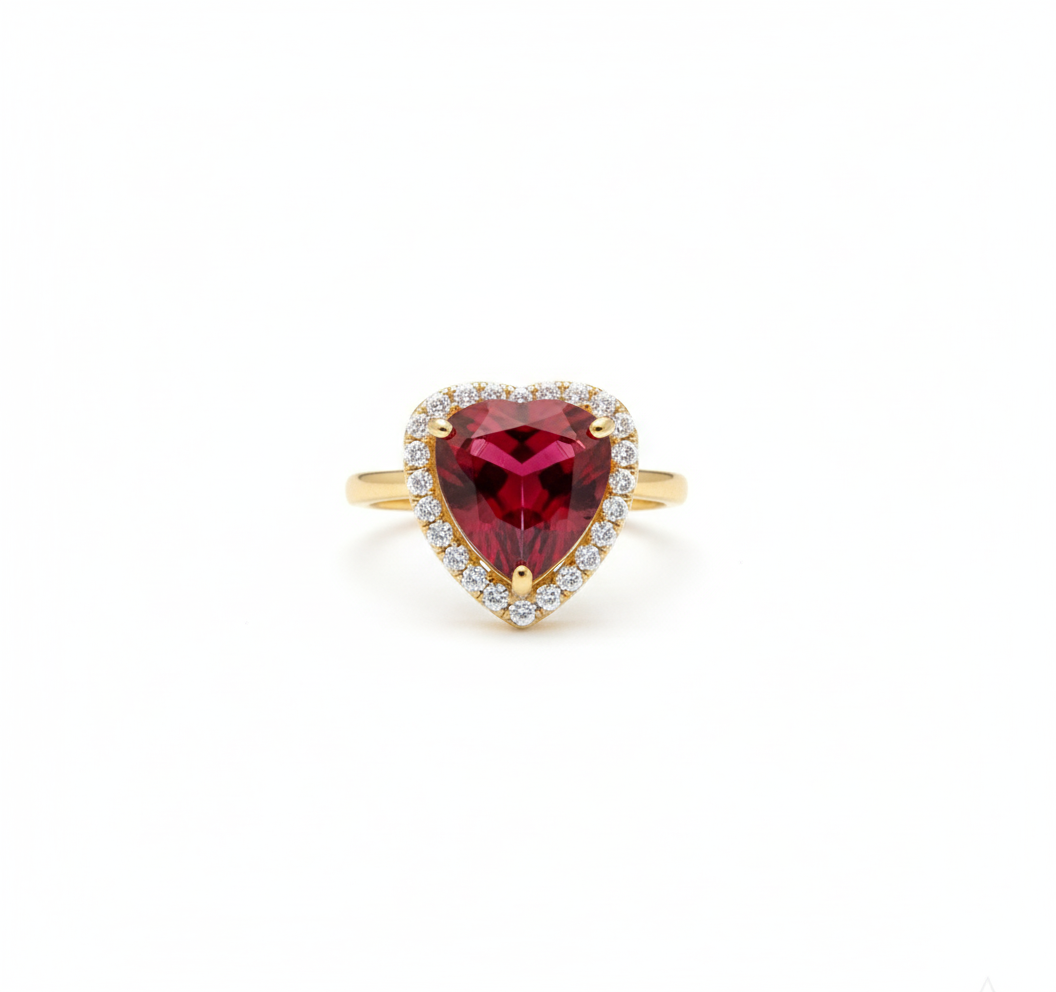 Sparkling Heart Ring