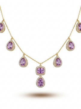 Amethyst Charm Necklace