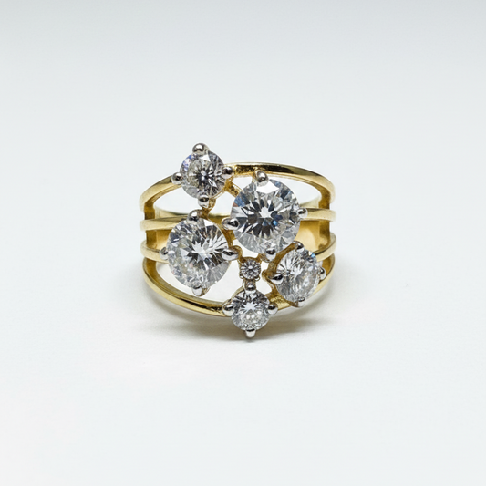 Bubble Magic Moissanite Ring