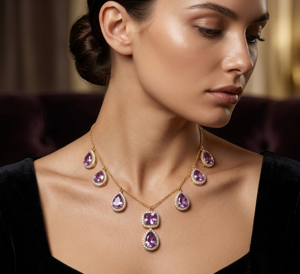 Amethyst Charm Necklace