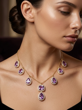 Amethyst Charm Necklace