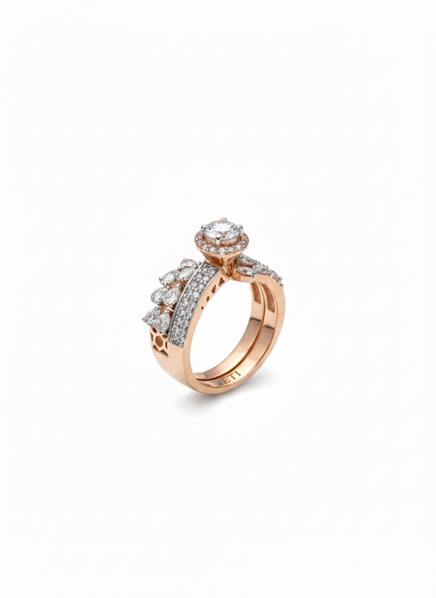 Solitaire Pear Ring