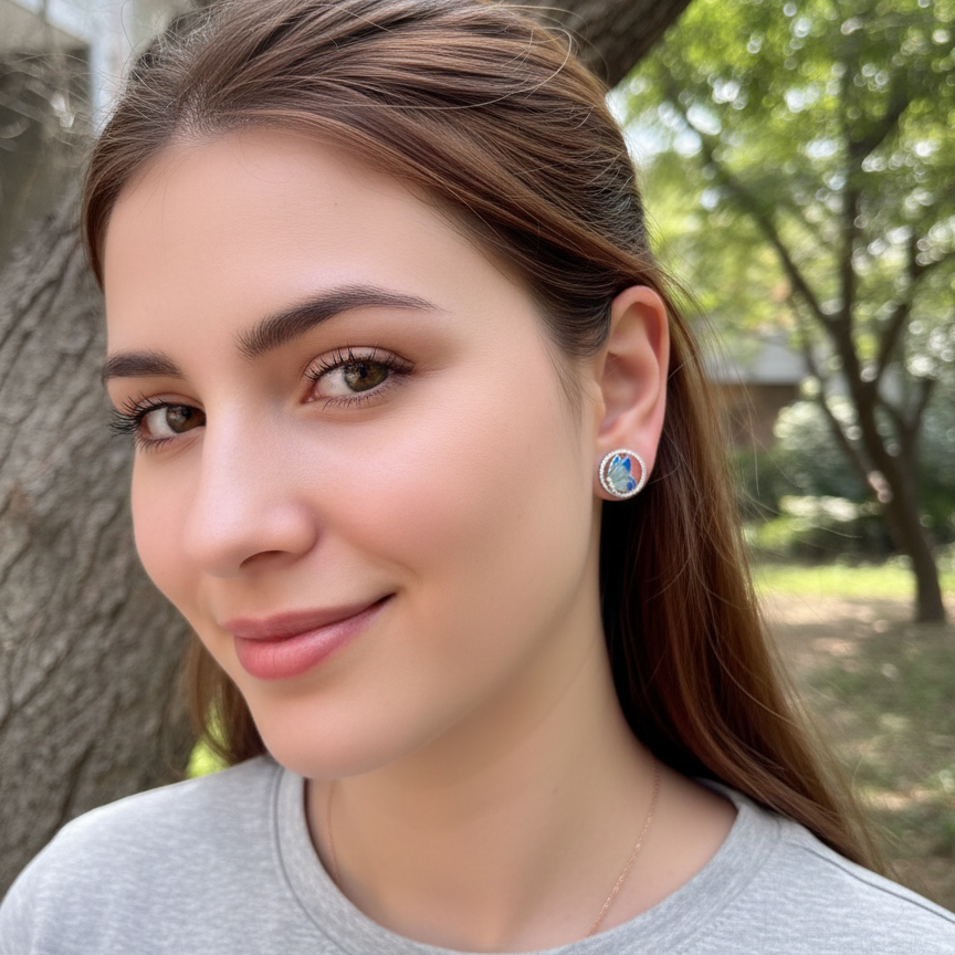 Butterfly Circle Earrings