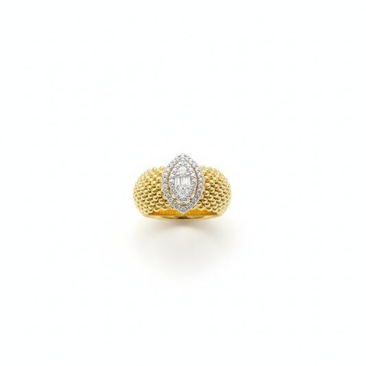 Beaded Marquise Ring