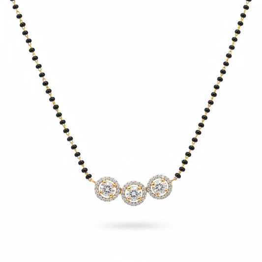Triple Halo Mangalsutra
