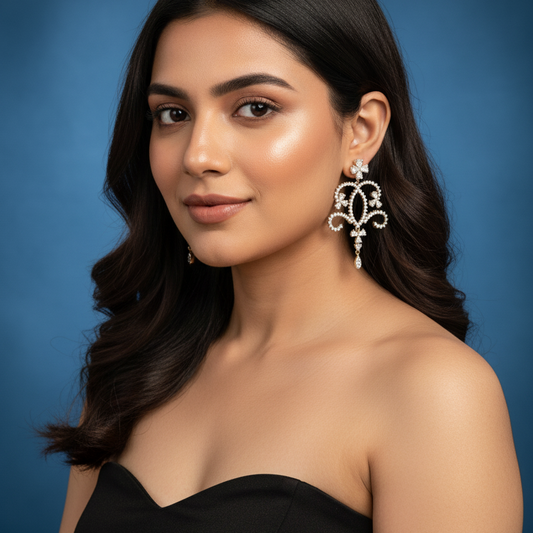 Floral Danglers with Pear