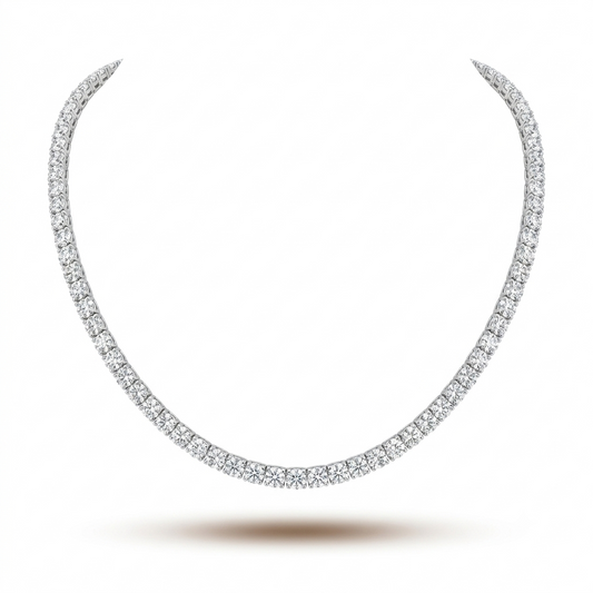 Solitaire Moissanite Tennis Necklace