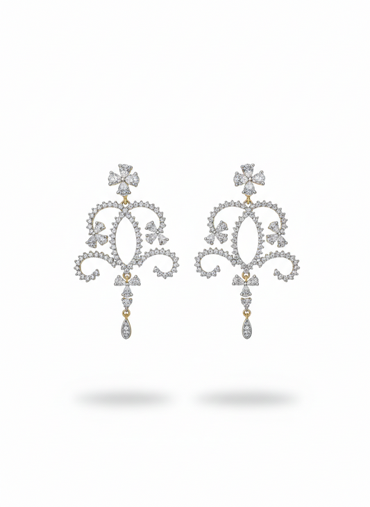 Floral Danglers with Pear
